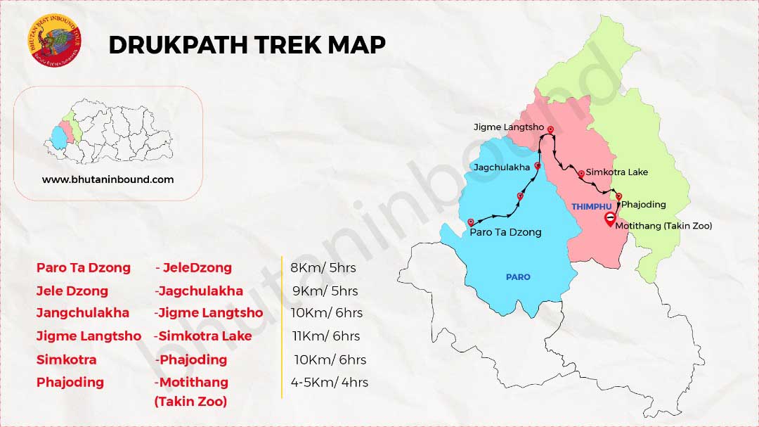 Druk Path Trek Map